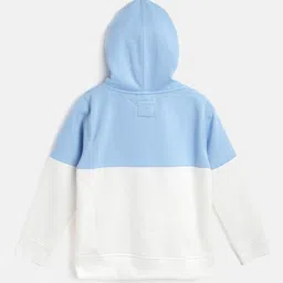 Cherry Crumble Unisex Kids Blue Colourblocked Hooded Sweatshirt image 4