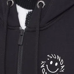 Crimsoune Club Girls Sunday Fun Day Printed Hood Front Open Sweatshirt image 4