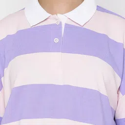 Lil Tomatoes Girls Striped Shirt Collar Pullover Sweatshirt image 2