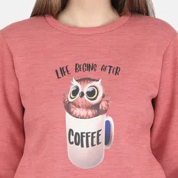 Monte Carlo Women Rust Printed Sweatshirt image 2