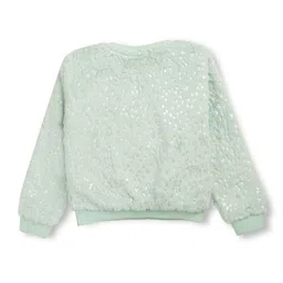 Gini and Jony Girls Self Design Fleece Pullover Sweatshirt image 3