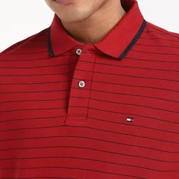 Tommy Hilfiger Men Striped Polo Collar Cotton T-shirt image 3