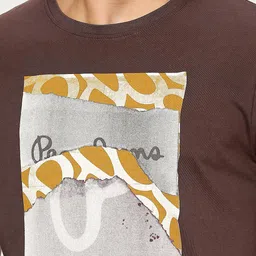 Pepe Jeans Graphic Printed Round Neck Short Sleeve Pure Cotton Slim Fit T-shirt image 2