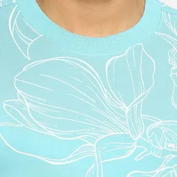 Basics Round Neck Abstract Printed Slim Fit Cotton T-shirt image 2