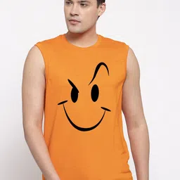 Friskers Pack Of 2 Graphic Printed Sleeveless Slim Fit Pure Cotton T-shirts image 2