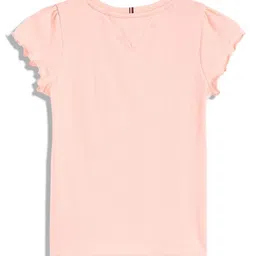 Tommy Hilfiger Girls Solid Round Neck Cotton T-shirt image 3