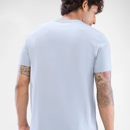 SPYKAR Men Typography Printed Slim Fit Round Neck T-shirt image 2