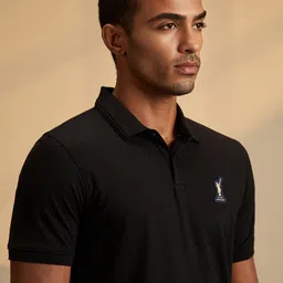 Peter England Casuals Polo Collar Slim Fit Pure Cotton T-shirt image 2