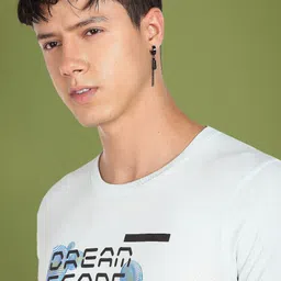 Flying Machine Men Printed Applique Slim Fit T-shirt image 2