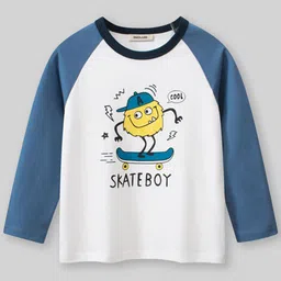 INCLUD Boys Graphic Printed Raglan Sleeves Cotton T-shirt image 2