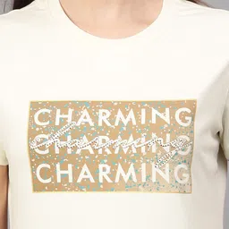 Cantabil Typography Printed Round Neck T-Shirt image 2