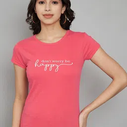 Trend Level Women Typography 2 Printed T-shirt image 2