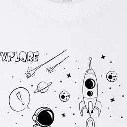 NUSYL Boys Graphic Printed Round Neck T-shirt image 4