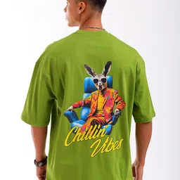 The Indian Garage Co Men Graphic Printed Round Neck Boxy T-shirt image 4