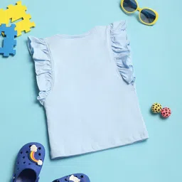 V-Mart Girls Round Neck Ruffled T-shirt image 3