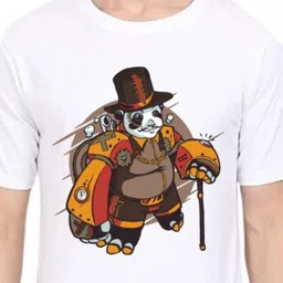 BAESD Men Printed Extended Sleeves Applique T-shirt image 2