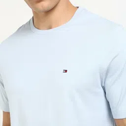 Tommy Hilfiger Men Solid Round Neck Cotton T-shirt image 3