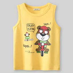 INCLUD Boys Graphic Printed Sleeveless Cotton T-shirt image 5