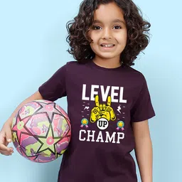 NUSYL Boys Typography Printed Round Neck T-shirt image 2