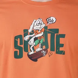 ONE SKY Typography Printed Cotton T-shirt image 4