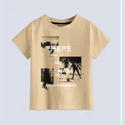 BAESD Boys Pack Of 3 Typography Printed Pure Cotton T-shirt image 2