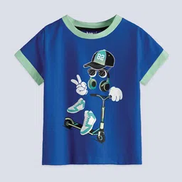 BAESD Boys Pack Of 3 Printed Round Neck Cotton T-shirts image 2