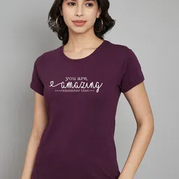 Trend Level Women Typography 2 Printed Applique T-shirt image 4