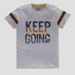 BAESD Boys Pack of 5 Typography Printed Round Neck Pure Cotton T-shirts image 3