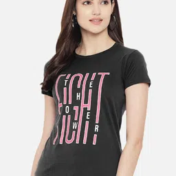 Fabflee Pack Of 3 Typography Printed Cotton T-Shirt image 2