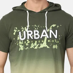 V-Mart Printed Hooded Cotton T-shirt image 2