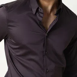 RARE RABBIT Men Como Purple Slim Fit Formal Shirt image 2