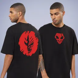 Mad Over Print Men Printed Drop-Shoulder Sleeves Oversized Cotton T-shirt image 3