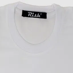 RISH Boys White & Blue Graphic Printed Oversized T-shirt image 2