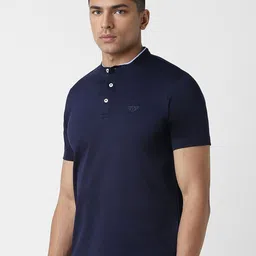 Van Heusen Sport Men Solid Mandarin Collar T-shirt image 3
