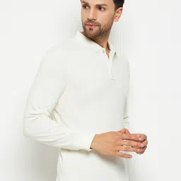 98 Degree North Polo Collar Long Sleeve Cotton Regular T-shirt image 3