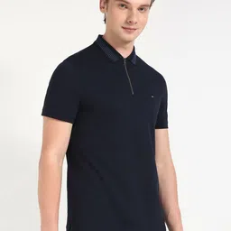 Tommy Hilfiger Men Solid Polo Collar Cotton T-shirt image 4