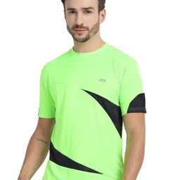 FTX Pack Of 3 Colourblocked Round Neck Regular Fit Dry Fit Sports T-shirt image 4