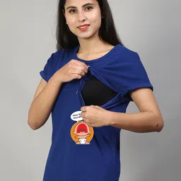 SillyBoom Graphic Printed Maternity Cotton T-Shirt image 3