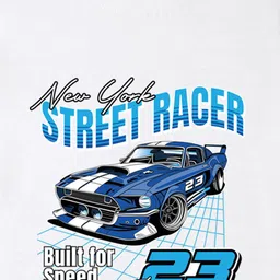 NUSYL Boys Graphic Printed Round Neck Oversized T-shirt image 3