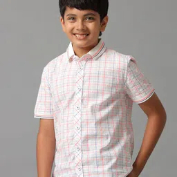 UNDER FOURTEEN ONLY Boys Opaque Checked Casual Shirt image 3