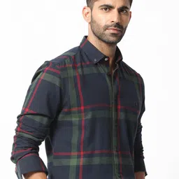 RARE RABBIT Men Wink Slim Fit Checked Cotton Shirt image 3