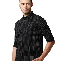 Basics Slim Fit Micro Ditsy Printed Cotton Casual Shirt image 5