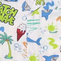 YK Boys Conversational Printed Cuban Collar Classic Casual Shirt image 3