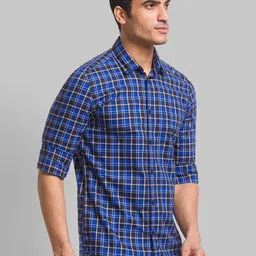Parx Slim Fit Tartan Checked Pure Cotton Casual Shirt image 3