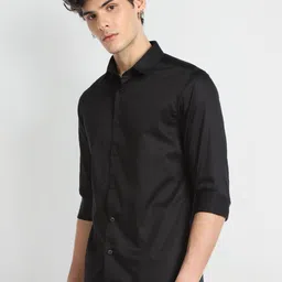 Flying Machine Slim Fit Pure Cotton Satin Casual Shirt image 3