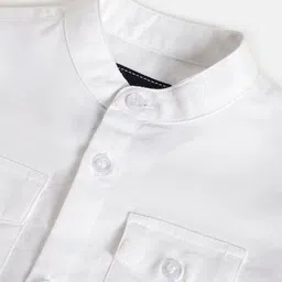 Blue Giraffe Boys Band Collar Pure Cotton Casual Shirt image 3