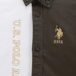 U.S. Polo Assn. Kids Boys Classic Colourblocked Casual Shirt image 2