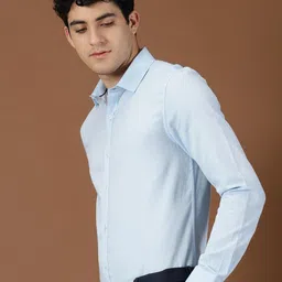INVICTUS Self Design Textured Original Slim Fit Pure Cotton Formal Shirt-picture-13