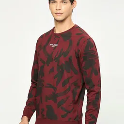 Pepe Jeans Abstract Printed Round Neck Pure Cotton Pullover image 4