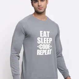 Friskers Men Silver-Toned Printed Sweatshirt image 4